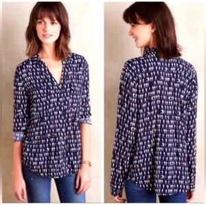 ANTHROPOLOGIE - MAEVE WYNWOOD BIRD BLOUSE sz 10